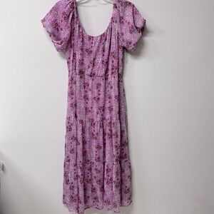 Draper James Lilac Floral Maxi Dress